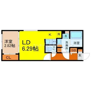 リーデンス今池【5階】の間取り