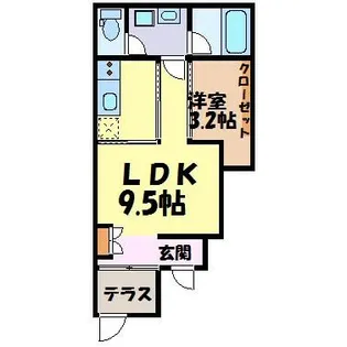 RISE吹上【1階】の間取り