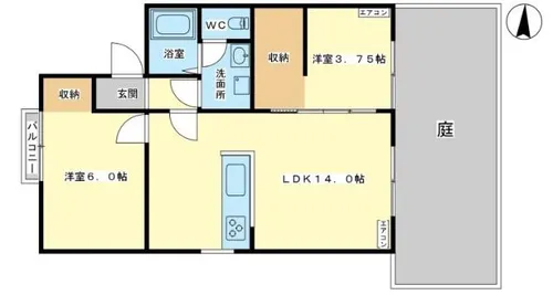 クレア【1階】の間取り