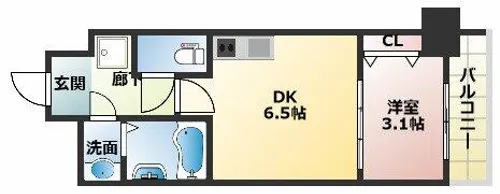 アドバンス江坂ラシュレ【11階】の間取り