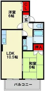 ヴェルジェK【103号室】の間取り