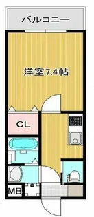 大阪府東大阪市上小阪2丁目【マンション】の間取り