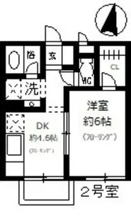 ドミールたかねC棟【1階】の間取り