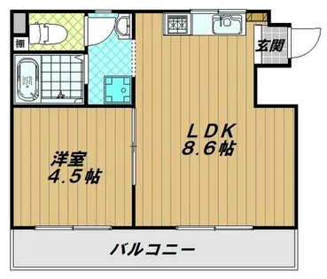 前田住宅ビル【4階】の間取り
