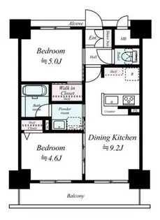 エステムコート難波WESTSIDEⅡベイフレックス【8階】の間取り