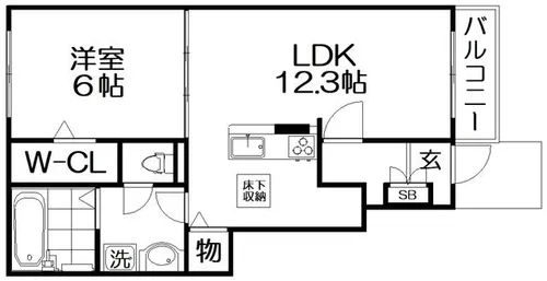 ハーモニアス オーブ【1階】の間取り