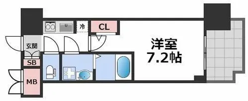 セレニテ本町東リアン【5階】の間取り