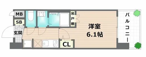 Alivis放出【604号室】の間取り