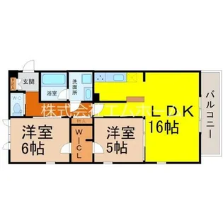 Monbelier七条(モンベリエ七条)【2階】の間取り