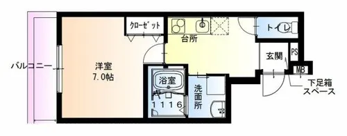 大阪府堺市西区上野芝町4丁【アパート】の間取り