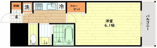 メインステージ大阪 North Mark【7階】の間取り