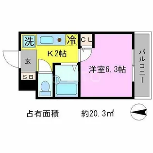 ハイポジション銀閣寺【3階】の間取り