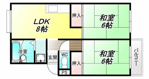 ブランミュール浅野2【1階】の間取り
