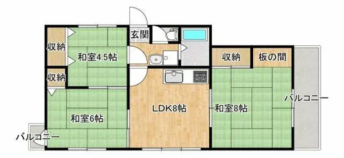 谷川第二マンション【301号室】の間取り