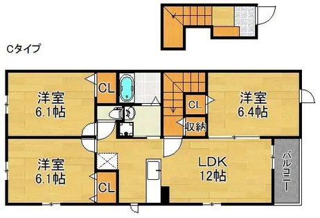ザオバーレイⅡ【2階】の間取り