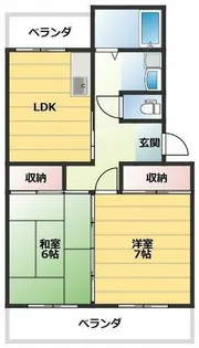 浜田ハイツ【3階】の間取り