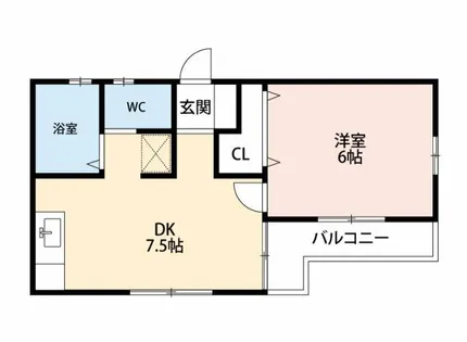 カーサ浜田【2階】の間取り