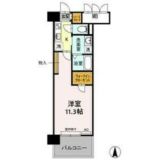 グランドソレイユ名駅【403号室】の間取り