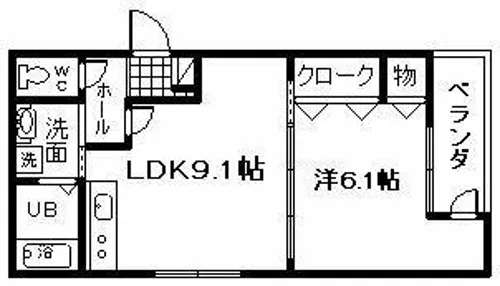 フジパレス幸栄【3階】の間取り