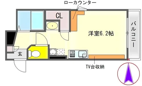 デリード御所北【1階】の間取り