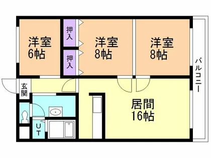 ミナトマンション【B-102号室】の間取り