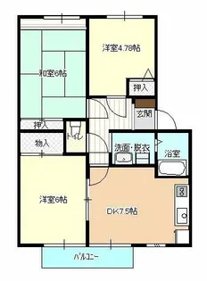 フォブールエルマ【A202号室】の間取り
