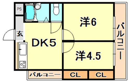 シンプルライフ本山【5階】の間取り