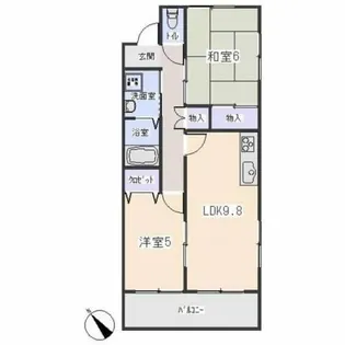 ドエルマルシェE【101号室】の間取り