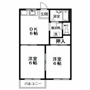 シャトー上里【202号室】の間取り