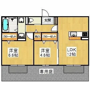 Villa Pino美原【1階】の間取り