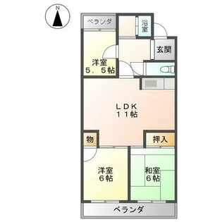 レジデンス高畑【3階】の間取り