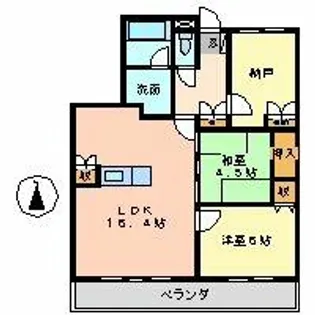スクエア名古屋港【5階】の間取り