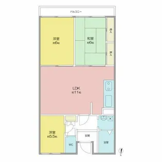 レジデンス高畑【1階】の間取り