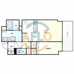 ローレルタワー堺筋本町【5階】の間取り