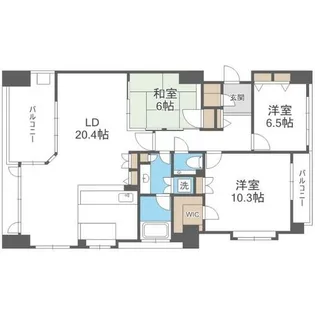 テングッドグラン大濠【5階】の間取り