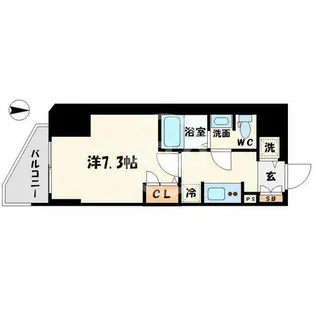 スワンズシティ大手前ソレイユ【15階】の間取り