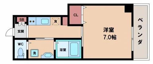 クィーンライフ勝山北【5階】の間取り
