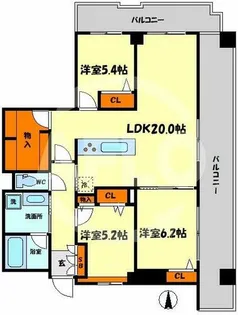 インプルーブ天満橋【13階】の間取り