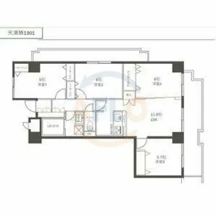 インプルーブ天満橋【13階】の間取り