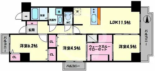 インプルーブ天満橋【9階】の間取り