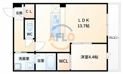 サンティエ福島吉野【3階】の間取り