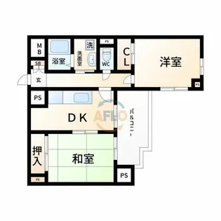 シャトー元町【603号室】の間取り