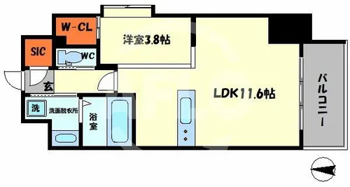 アバンティうめきた【5階】の間取り