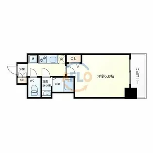 ファステート難波ミライズ【6階】の間取り