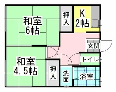 向江荘【2階】の間取り