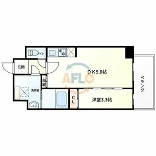 エスリードコート阿倍野昭和町【8階】の間取り