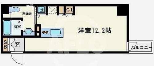 RIDGE北堀江【6階】の間取り