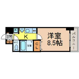 プレサンス名古屋駅前グランヴィル【9階】の間取り
