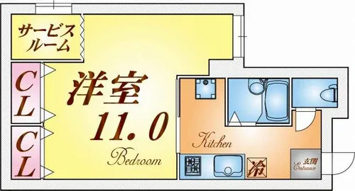 カルモハイツ【1階】の間取り