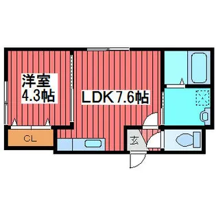 LIGHT POINT月寒【303号室】の間取り